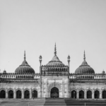 Architectural heritage monument of Awadh in black and white