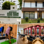 Collage featuring some of the best yoga and Pilates studios in Lucknow, including modern yoga spaces, Pilates equipment, wellness studio exteriors, and guided yoga classes. Best Yoga & Pilates Studios in Lucknow collage showcasing premium yoga studios, Pilates facilities, wellness centres, and professional yoga classes across the city.